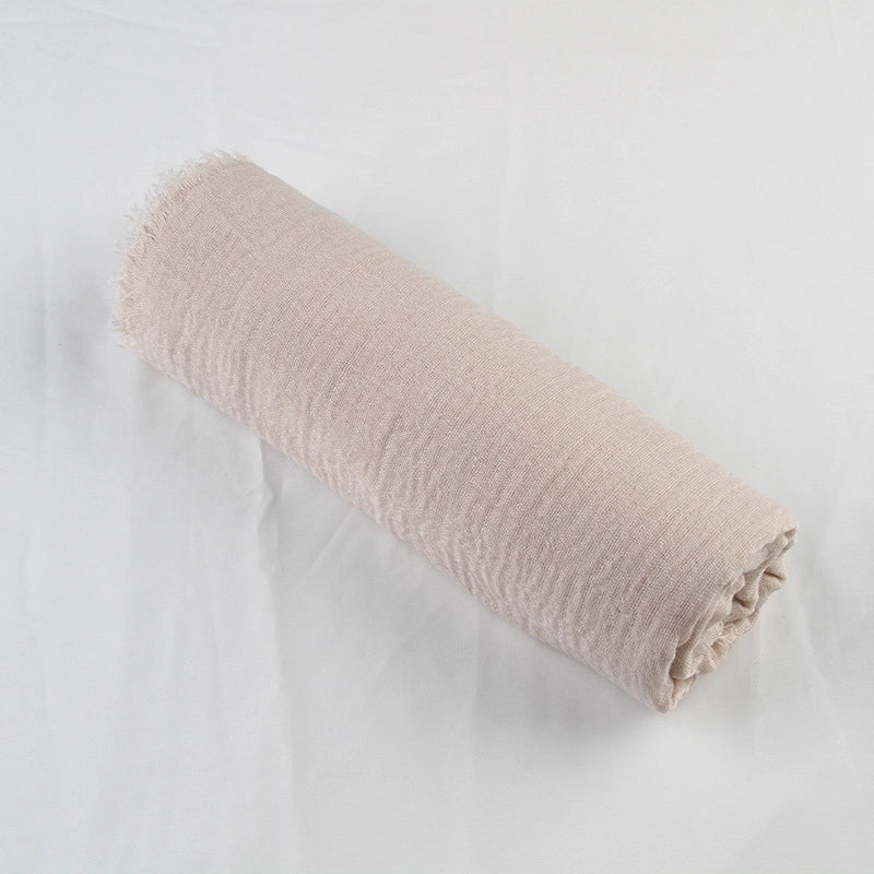 Women's Elegant Lady Minimalist Solid Color Cotton And Linen Scarf