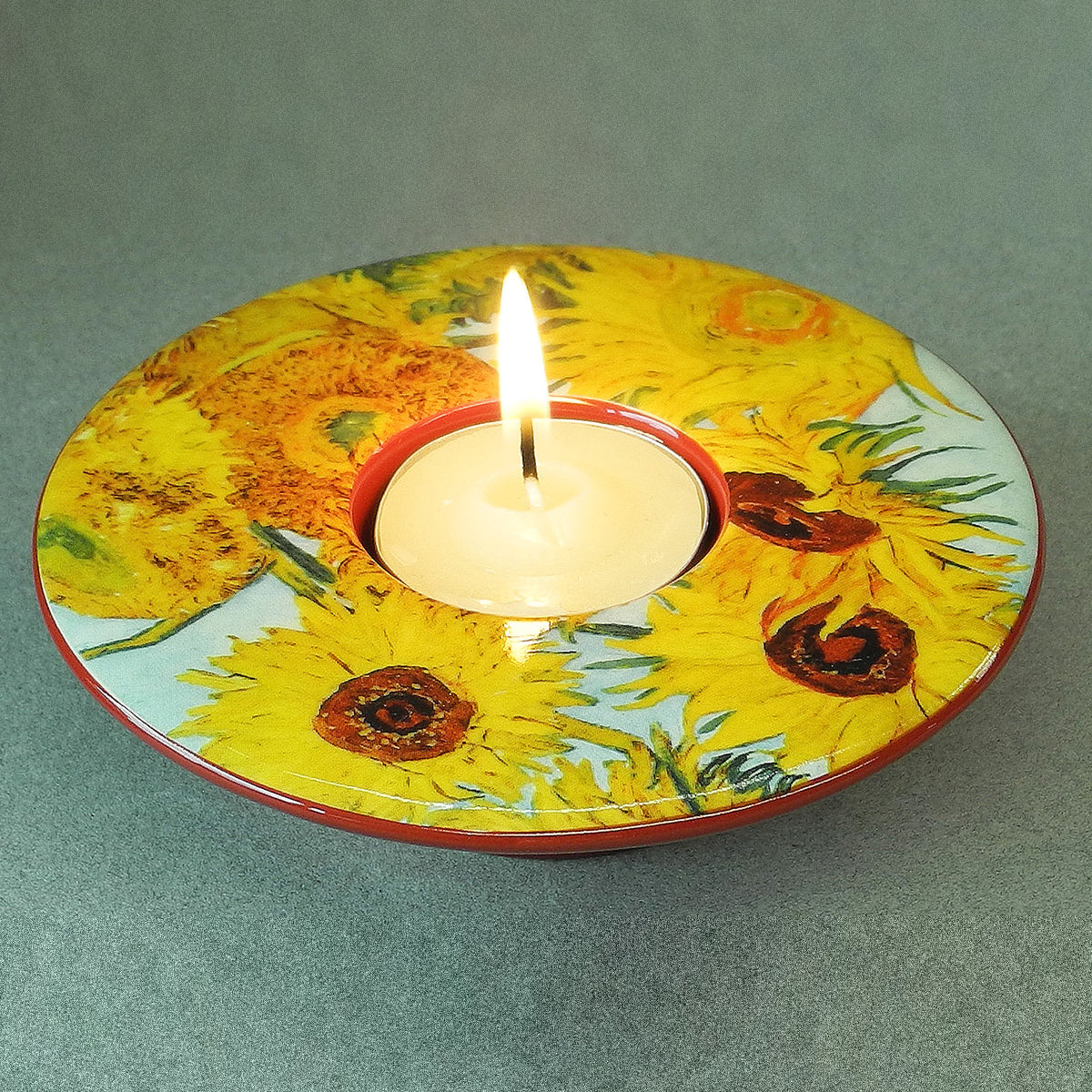 Van Gogh Sunflower Dish T-Light