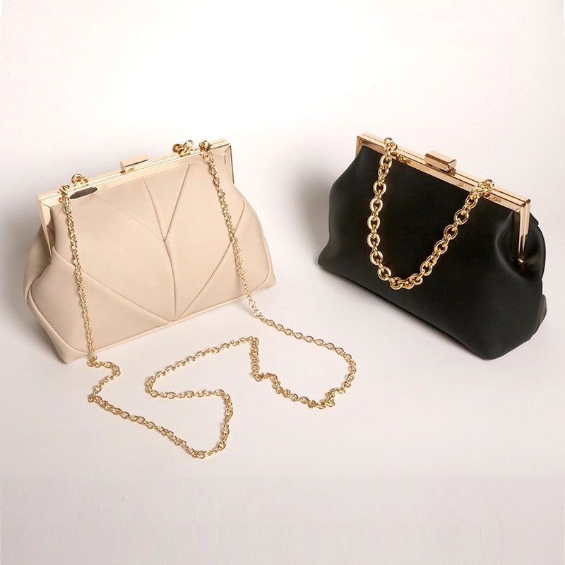 Pu Leather Solid Color Pillow Shape Evening Bags