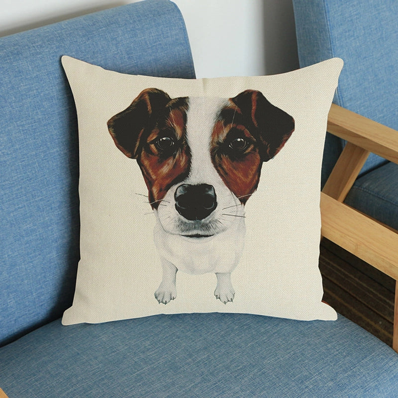 Cute Dog Polyester Pillow Cases Couch & Sofa Decor