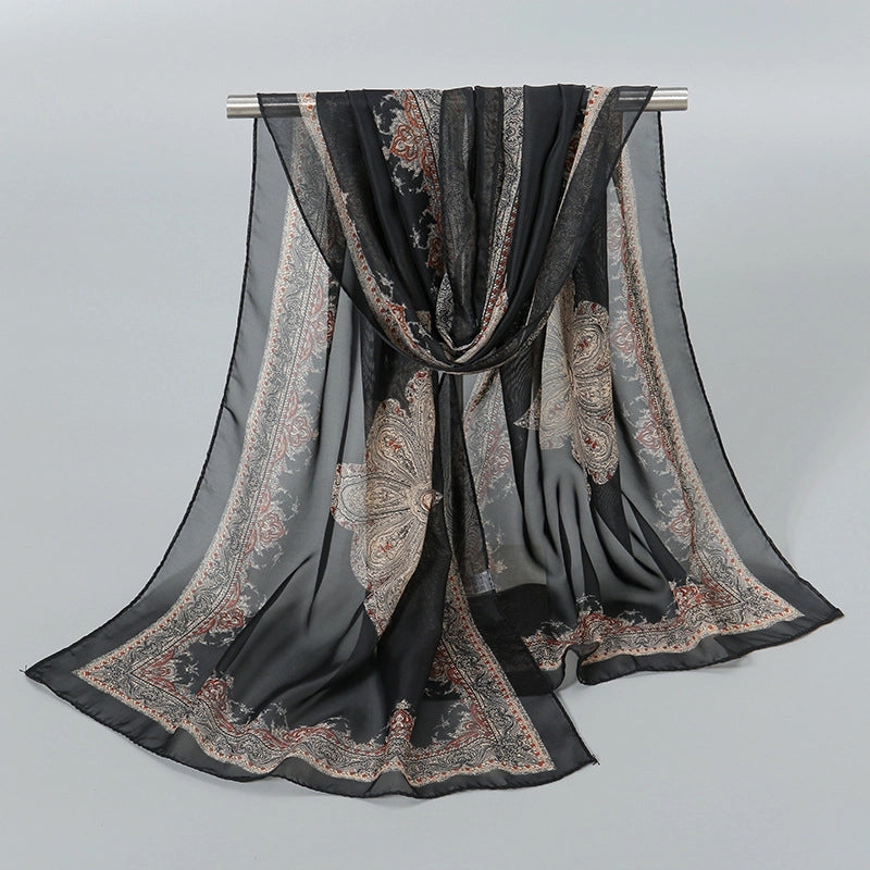 Women's Streetwear Solid Color Chiffon Scarves & Gloves