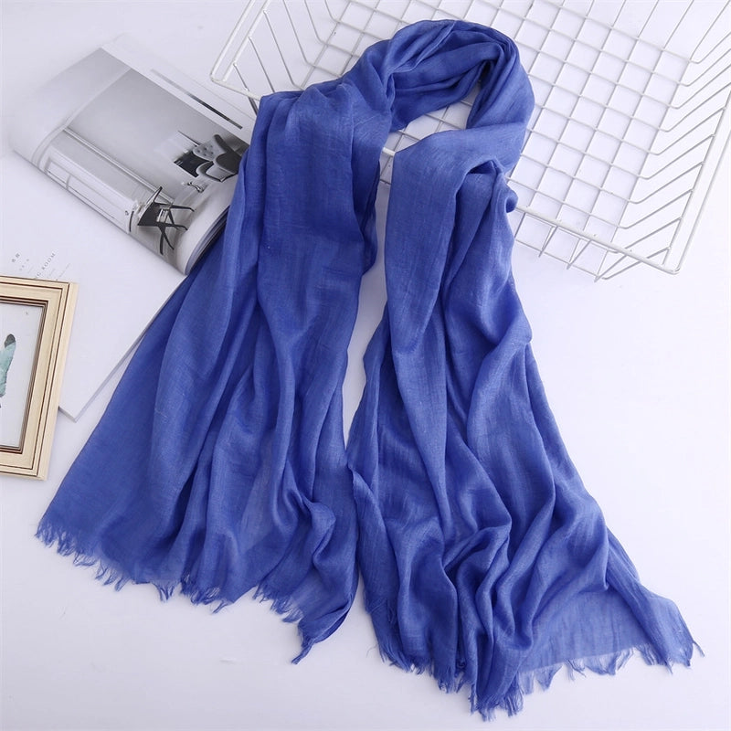 Women's Basic Solid Color Polyester Scarf