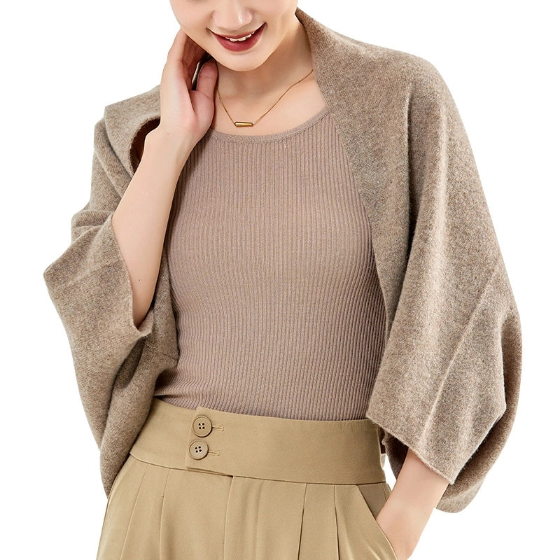 Cashmere Shawl Scarf Women's Autumn And Winter Warm Scarf Outer Sweater Knitted Cardigan Sweater Coat Top