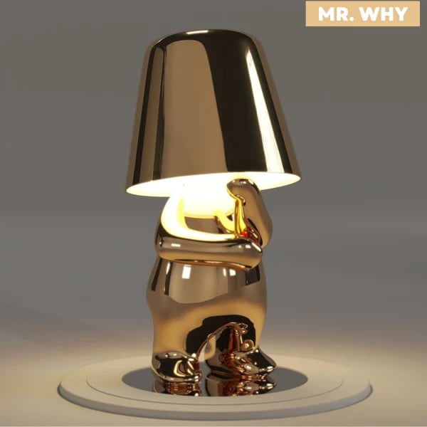 Creativity Thinker Little Golden Man Table Lamp