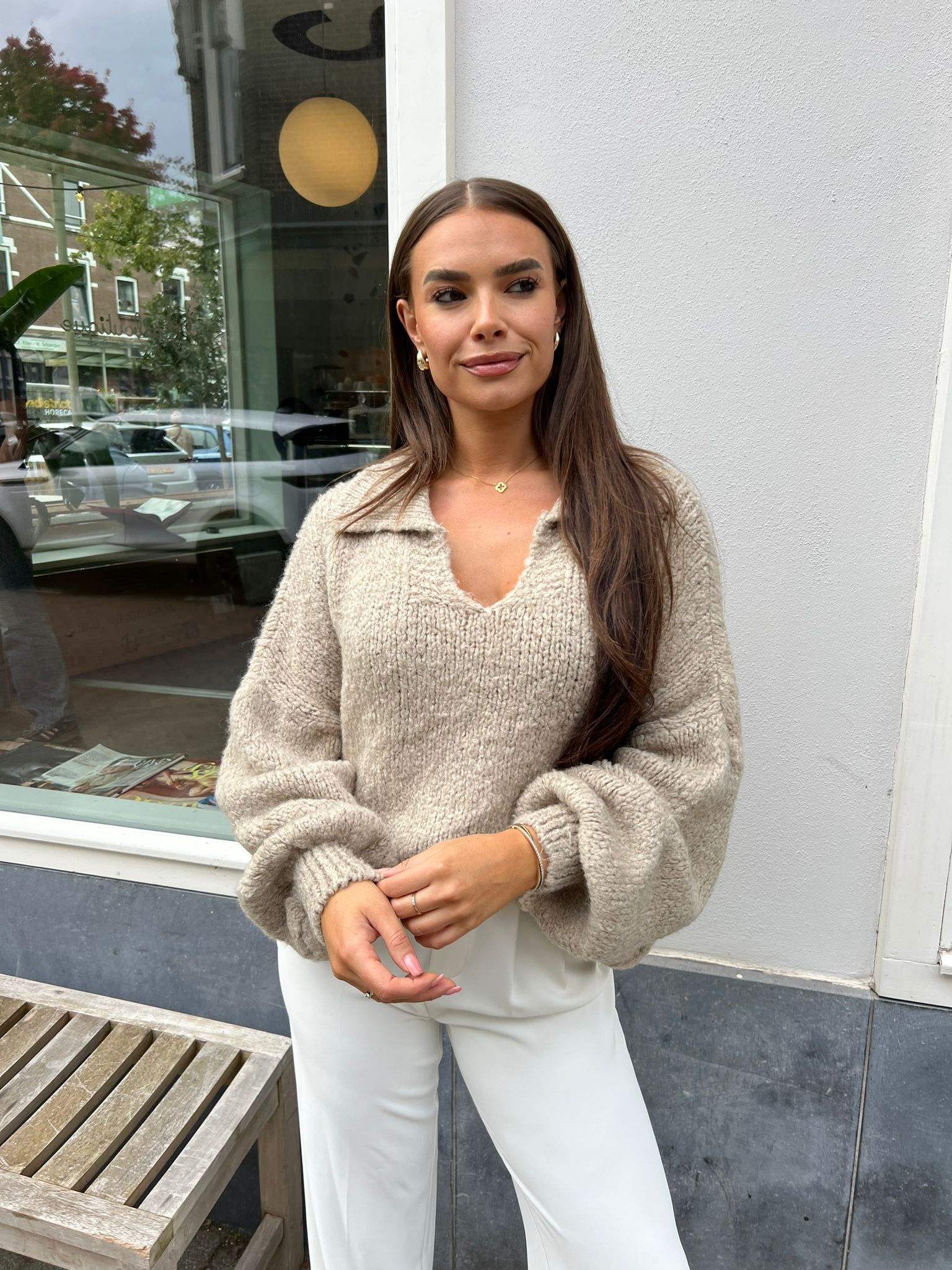 Polo Sweater Taupe