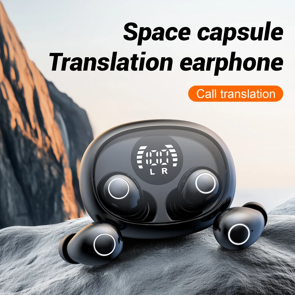 AI Translation Wireless Earphones 5.4 Bluetooth Headphones Sport Sleep Earbuds Noise Reduction Headset For Xiaomi Huawei Headset