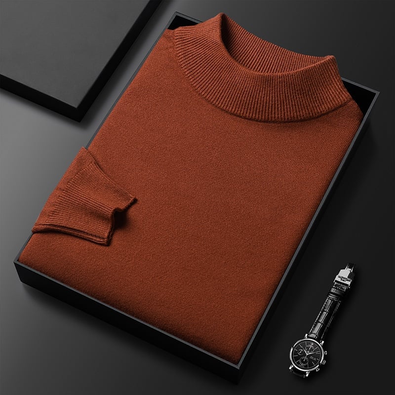 Men's Solid Color Turtleneck Sweater
