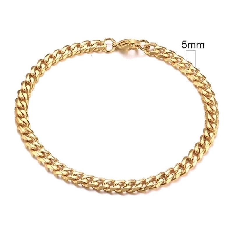 Hip-hop Geometric Stainless Steel Gold Plated Gold Plated Bracelets