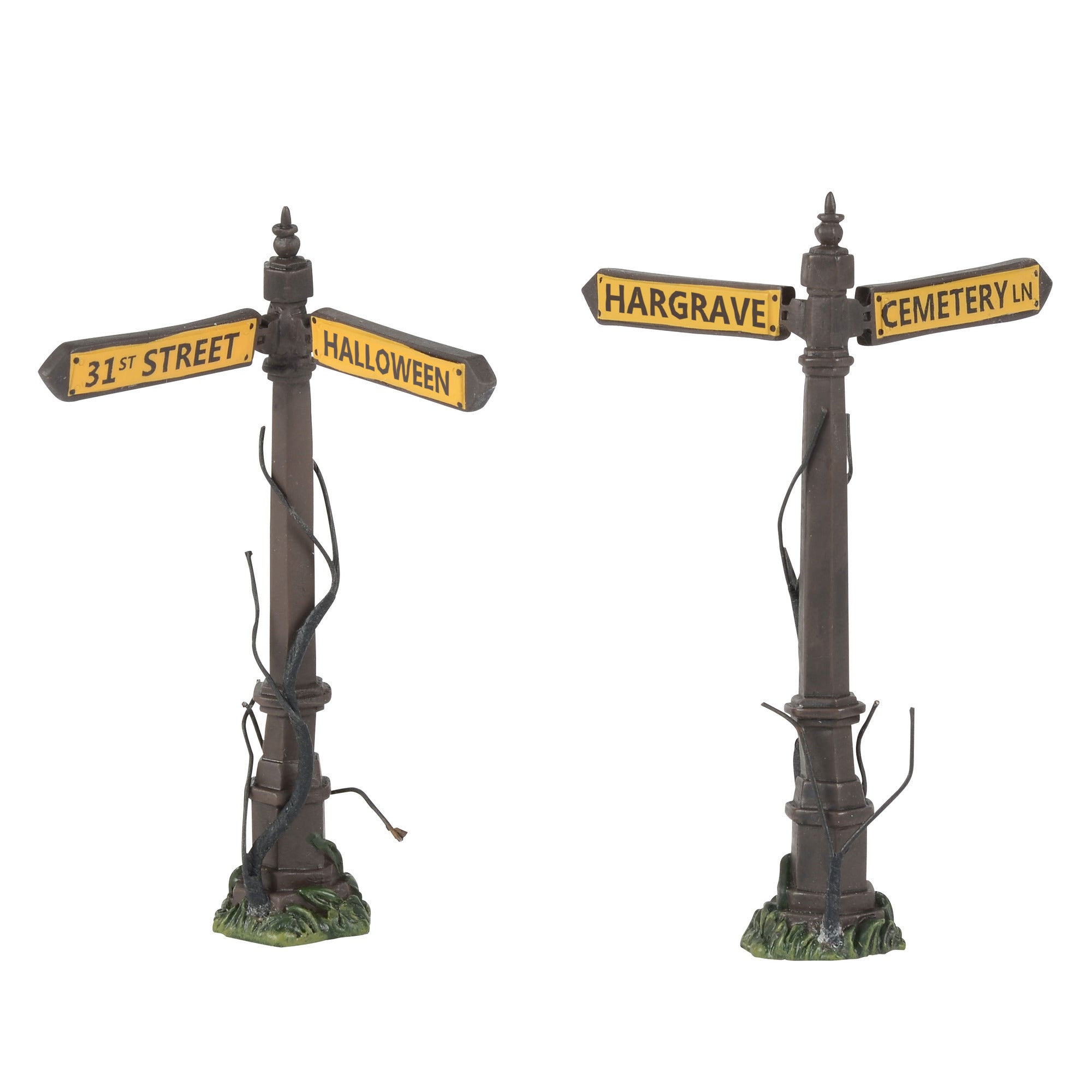 Haunted Halloween Street Signs - 4 tall