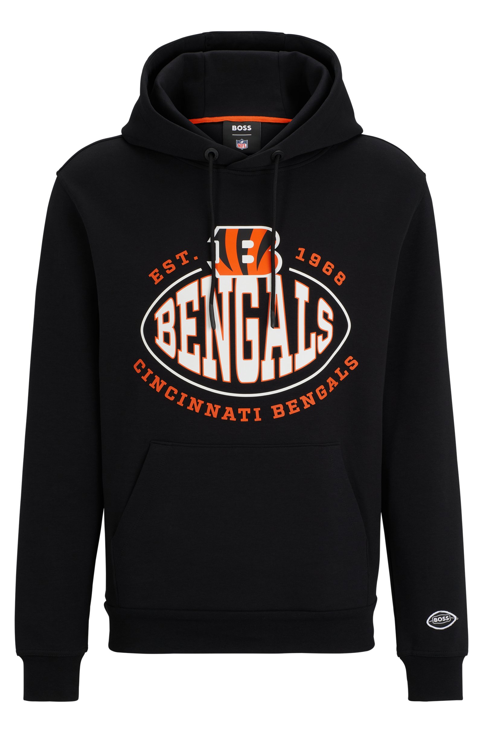 BOSS X NFL COTTON-BLEND HOODIE WITH COLLABORATIVE BRANDING