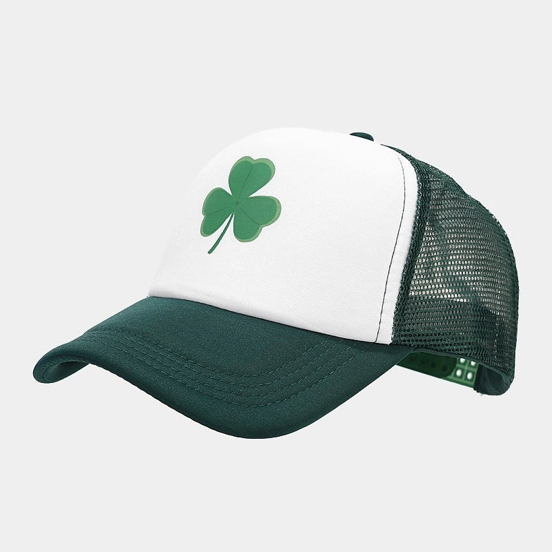 Popular Clover Pattern Spring And Summer Breathable Quick-drying Cap Outdoor Sunshade Sunscreen Mesh Baseball Cap