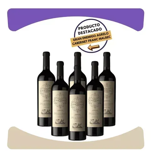 Gran Enemigo Vino Tinto Agrelo Cabernet Franc Caja X6u 750ml