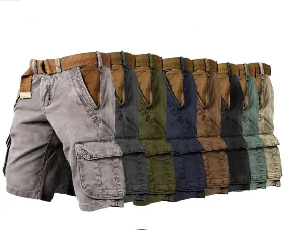8-Pack Men's Multi Pocket Plain Short