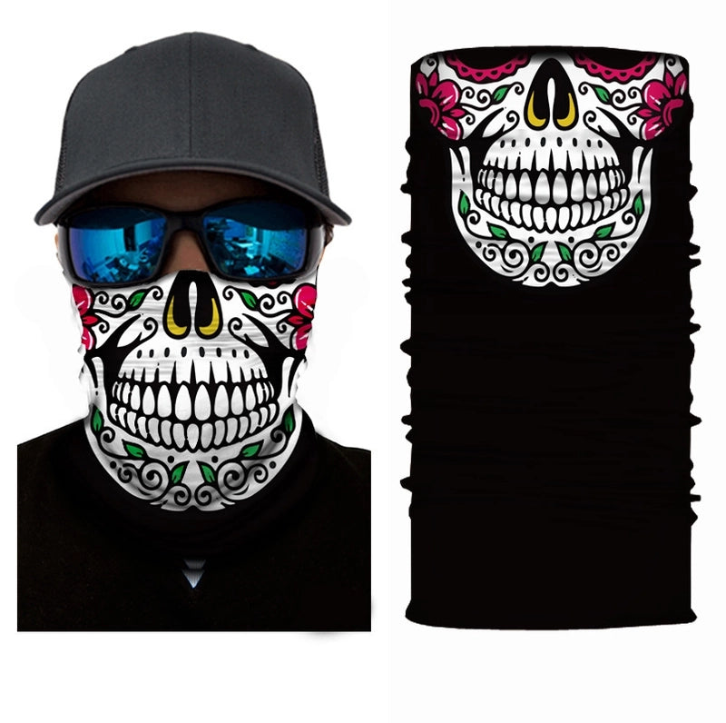 Unisex Casual Skull Printing Kerchief Mask