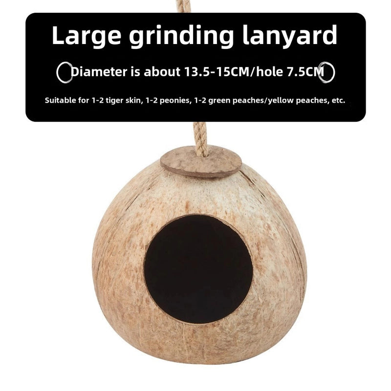 Bird's Nest Parrot Coconut Shell Nest Bed Large Size Bird's Nest Tiger Skin Peony Xuan Feng Pearl Bird Cage Special Warm Straw Woven Toy