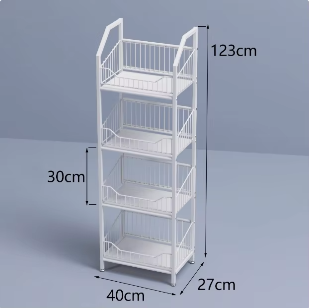 4 Layer Cart Bedside Mobile Snack Storage Rack