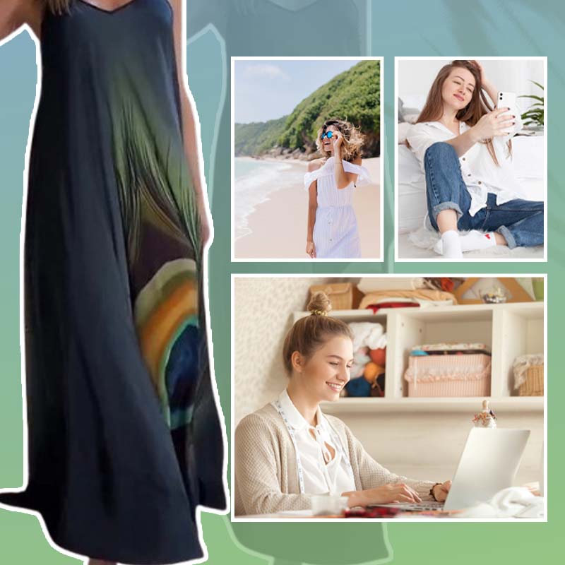 🌸Spring Specials💐 Floral Loose Fit Spaghetti Strap Maxi Dress