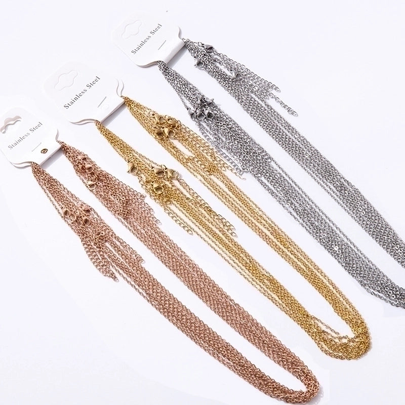 Basic Solid Color Stainless Steel Necklace In Bulk
