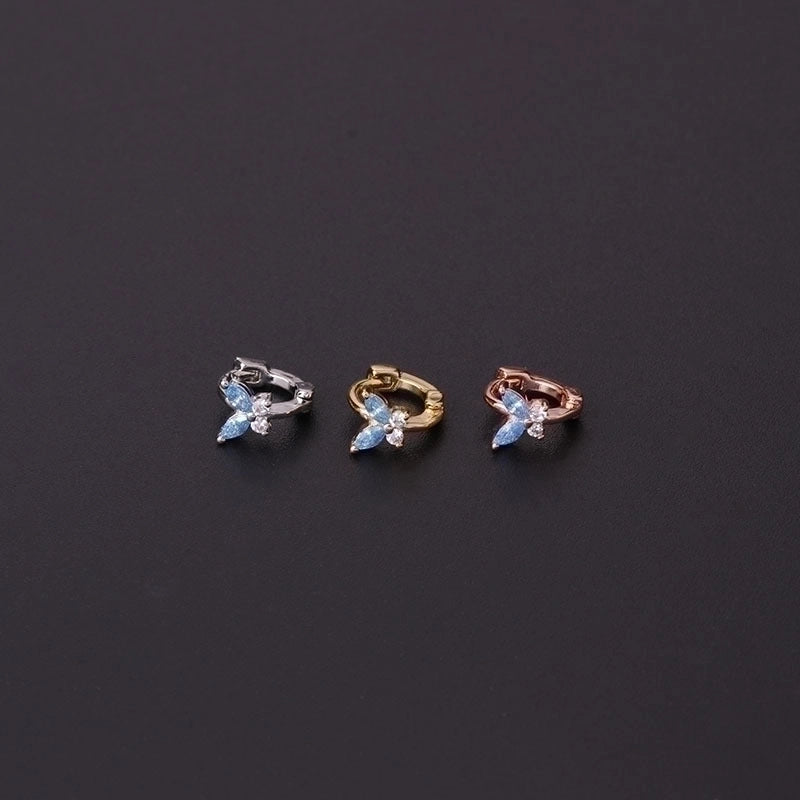 Ear Cartilage Rings & Studs Lady Butterfly Copper Plating