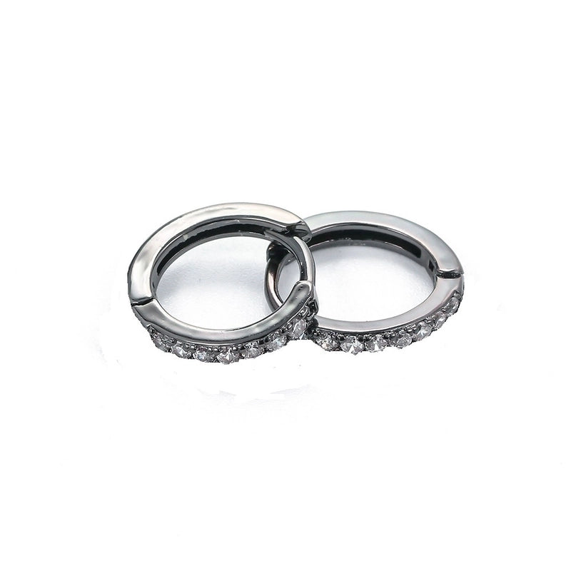 1 Pair Fashion Round Inlay Copper Zircon Earrings