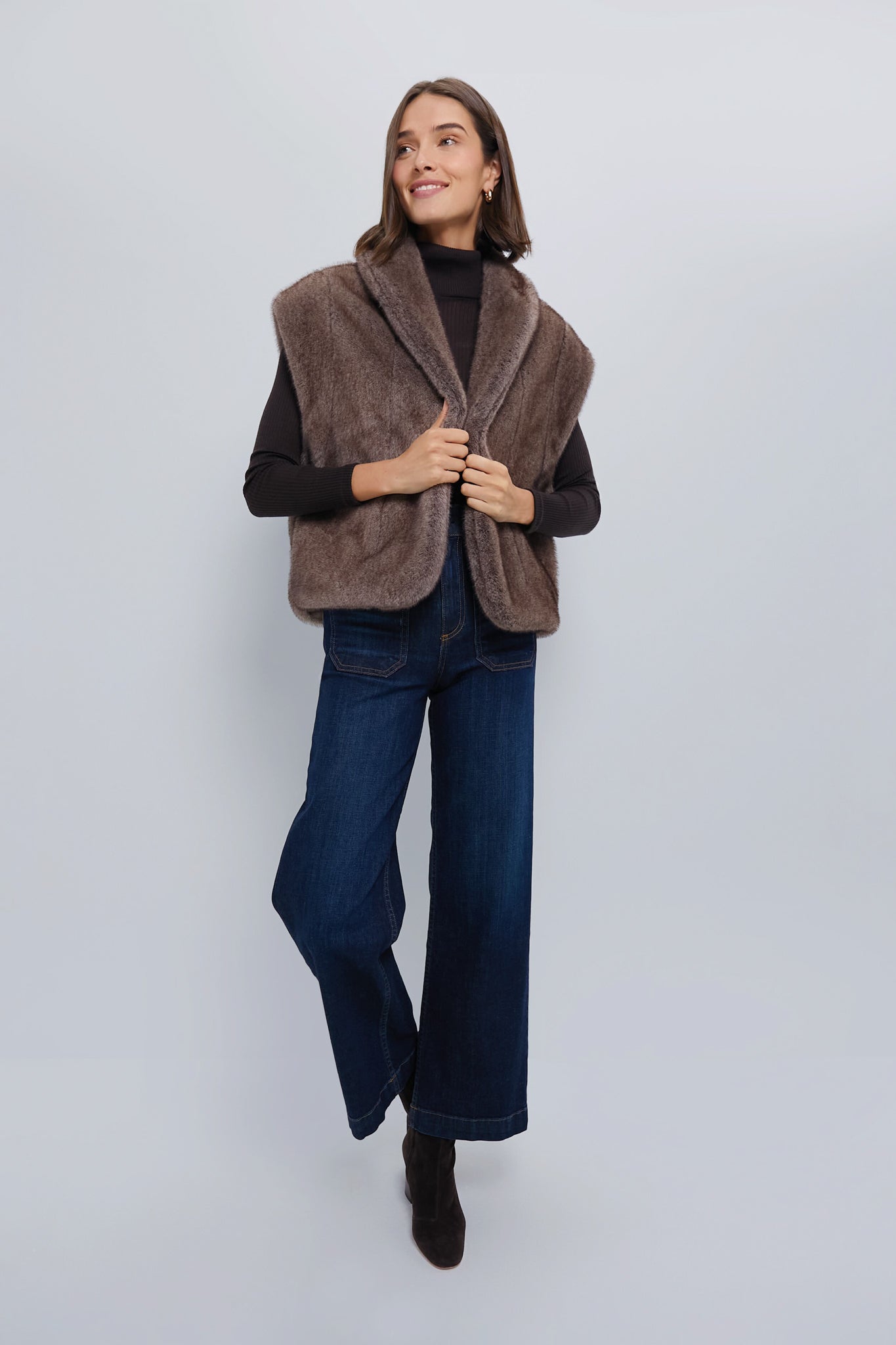 Oversized Aspen Faux Fur Vest