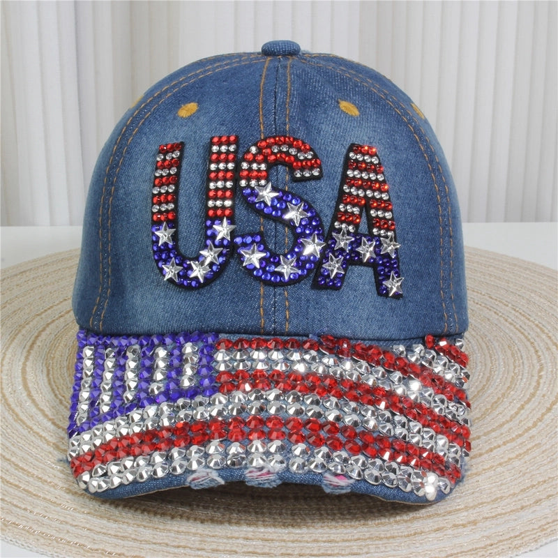 Unisex Minimalist Classic Style Letter Usa Butterfly Curved Eaves Baseball Cap