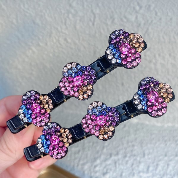 🔥  49% OFF 🔥🔥Sparkling Crystal Stone Braided Hair Clips