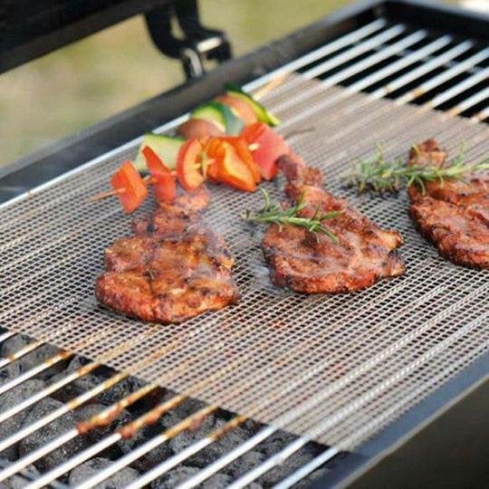 (🔥Hot Sale) Non-stick BBQ Grill Mesh Mat - Buy 5 Get 3 Free