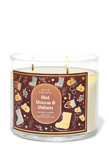 Bath &  Body Works Hot Cocoa & Cream 3-Wick Candle