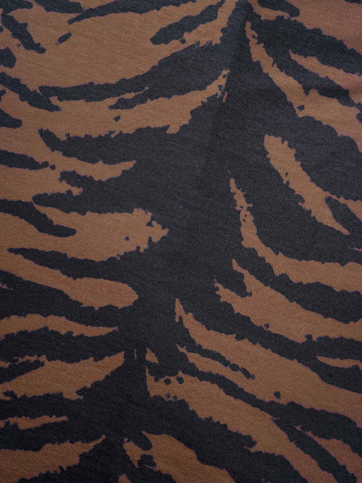 Tiger Print Boat Neck Midi Dress