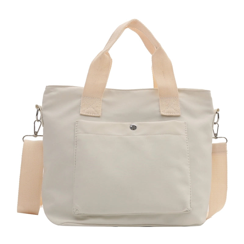 Women's Nylon Solid Color Basic Zipper Shoulder Bag