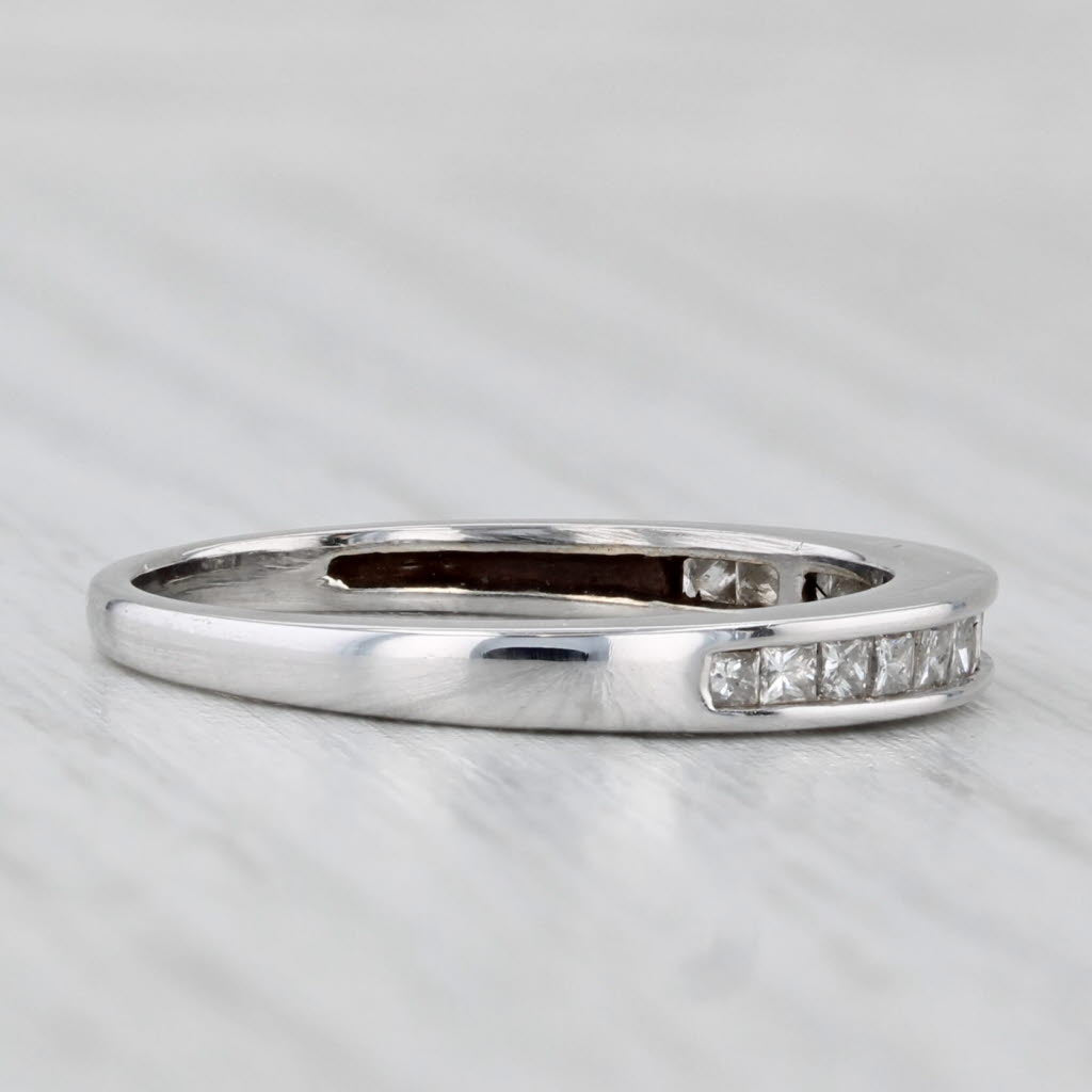 0.40ctw Diamond Wedding Ring 14k White Gold Size 7 Anniversary Stackable Band