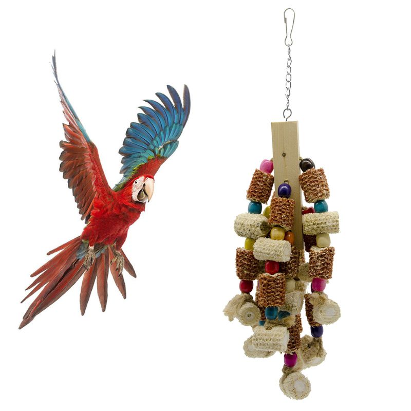 Block Knots Bird Toy