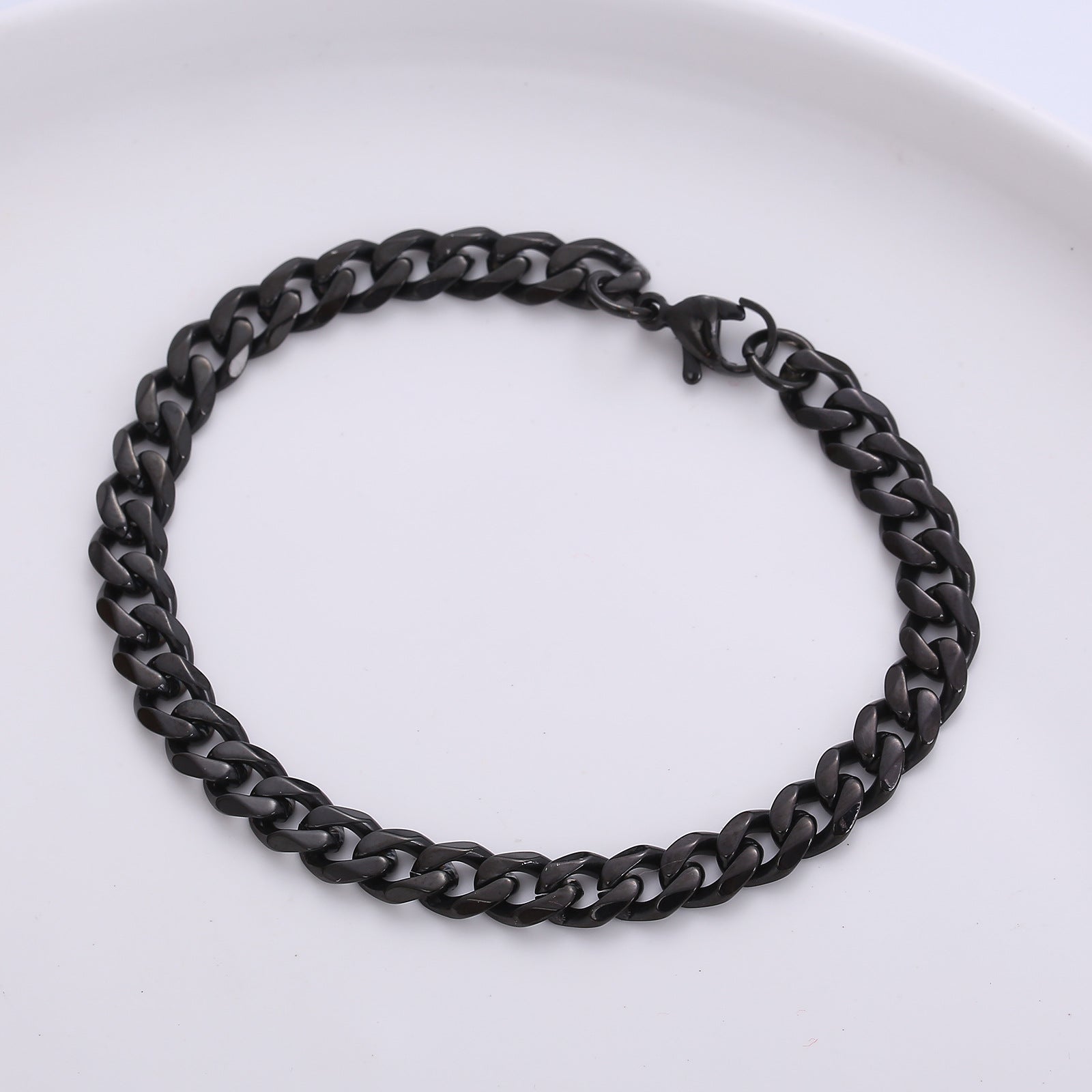 Men Hip Hop Chain Geometric Titanium Steel Bracelets