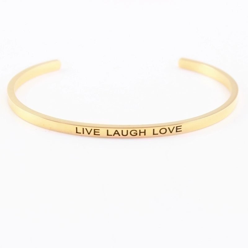 2 Pieces Casual Minimalist Letter 304 Stainless Steel Stainless Steel Bracelets In Bulk