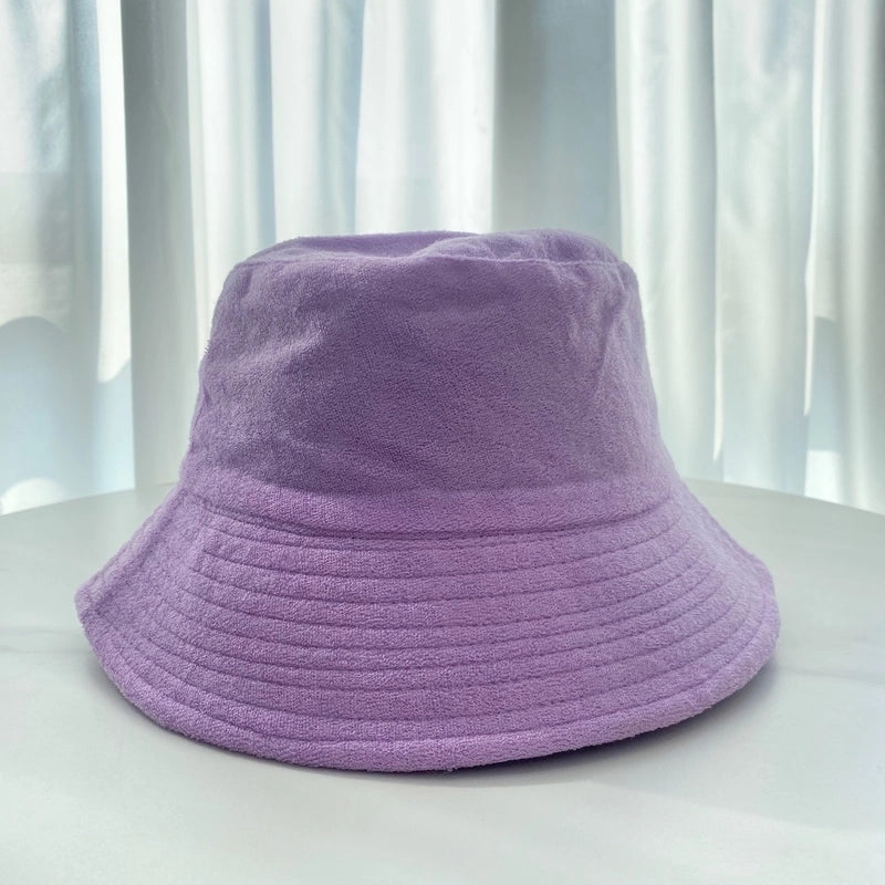 Women's Minimalist Solid Color Flat Eaves Bucket Hat