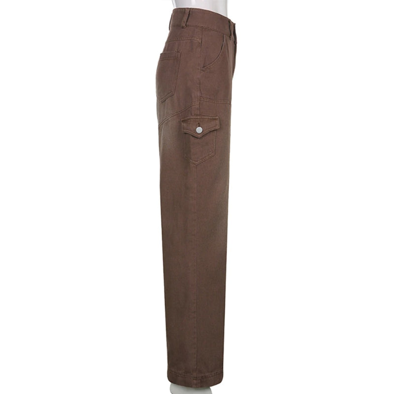 Patchwork Streetwear Baggy Jeans For Women