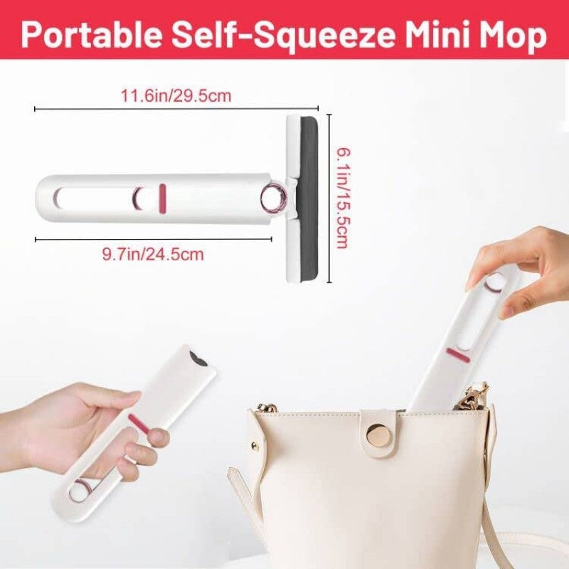 Portable Mini Squeeze Mop Absorbent Sponge Simple Desktop Cleaning Tools