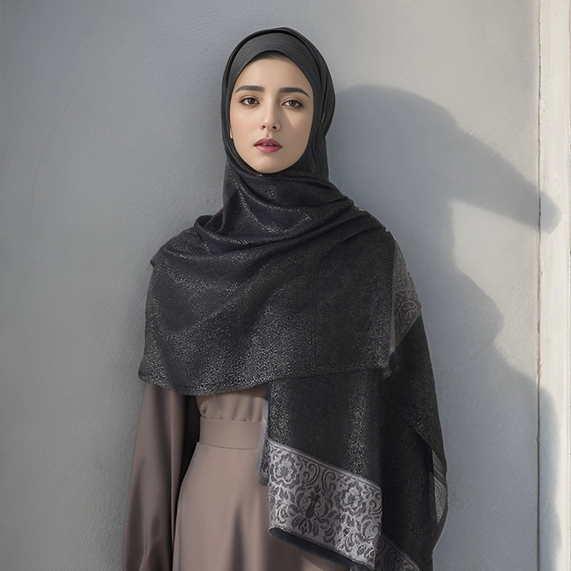 Women's Ethnic Style Minimalist Solid Color Polyester Silk Scarf