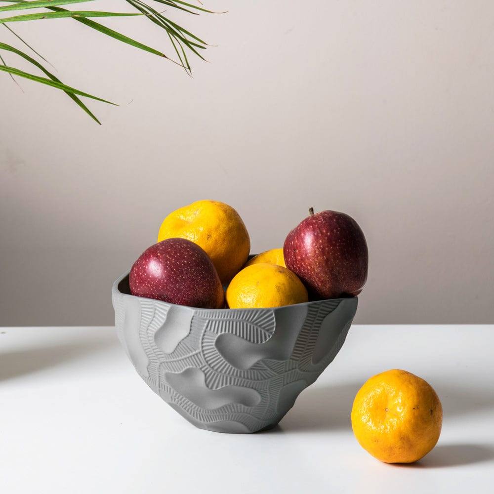 Petra Textured Bowl - Grey