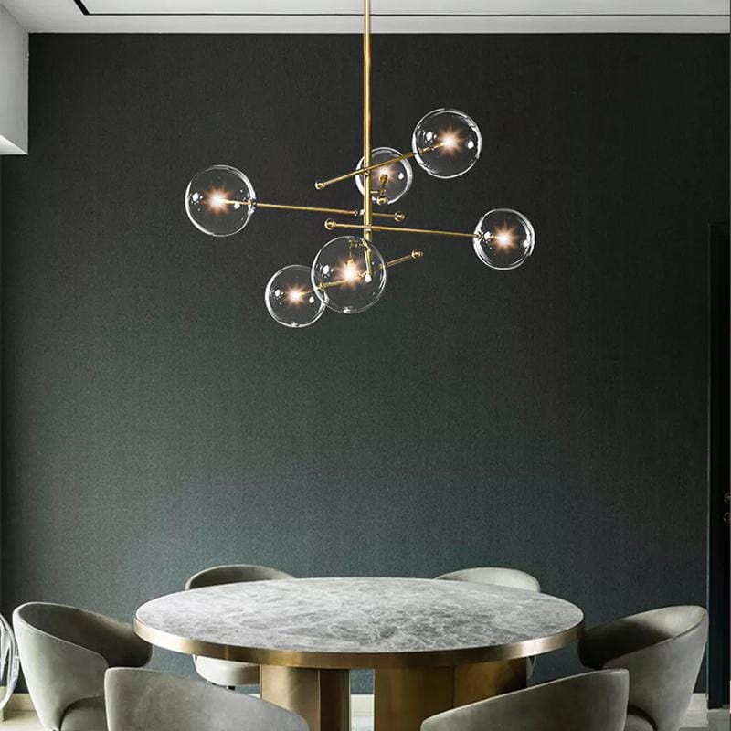 Dana 6 | Brass Modern Chandelier