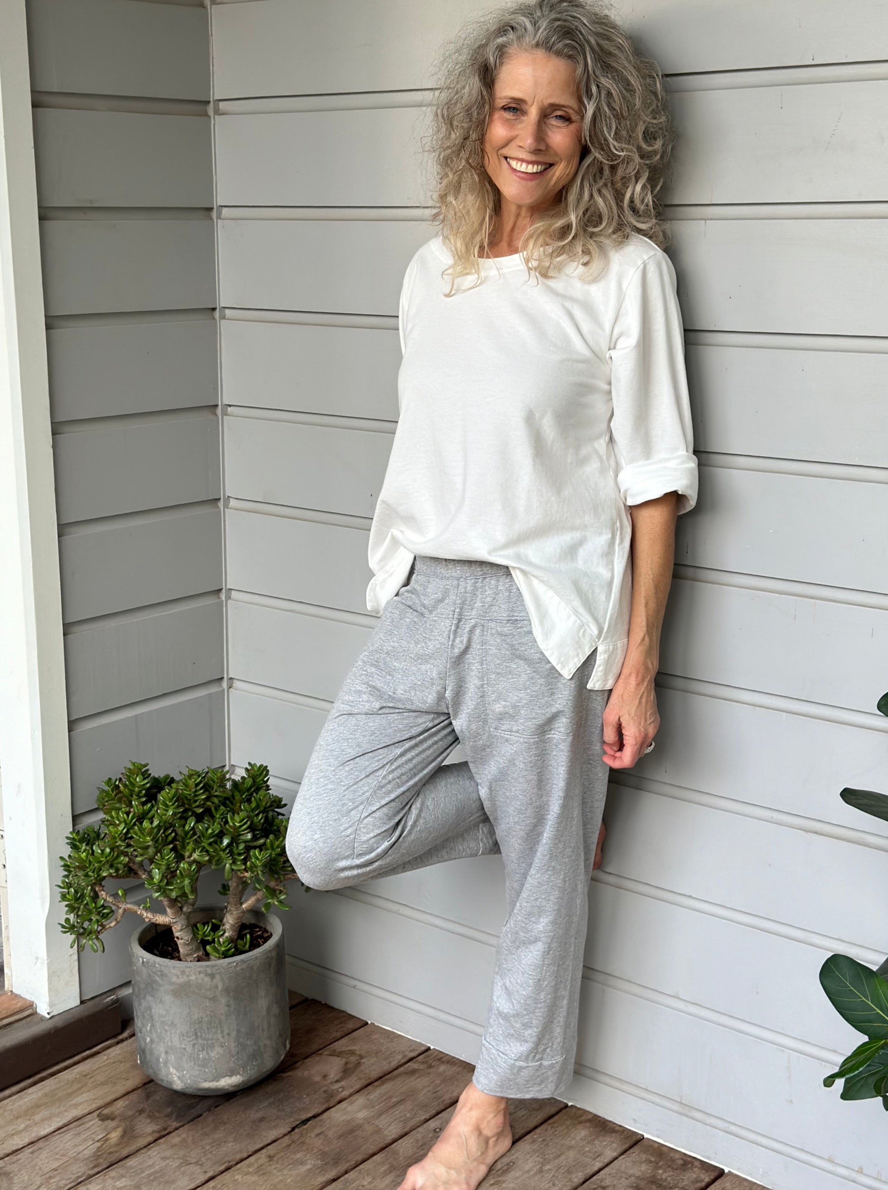 darcy capri pants  - misty knit