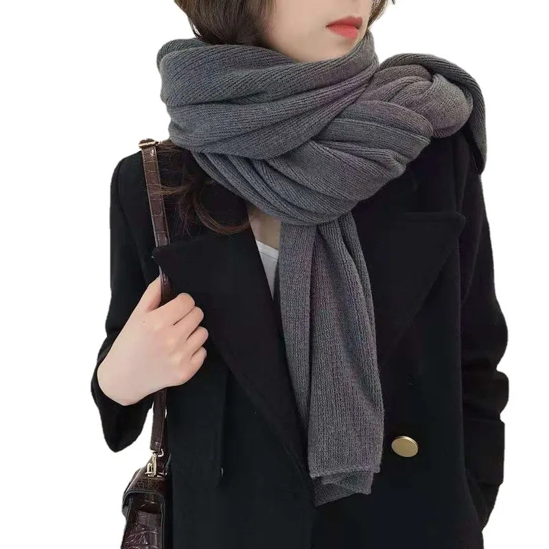 Women's Minimalist Classic Style Color Block Imitation Cashmere Scarf