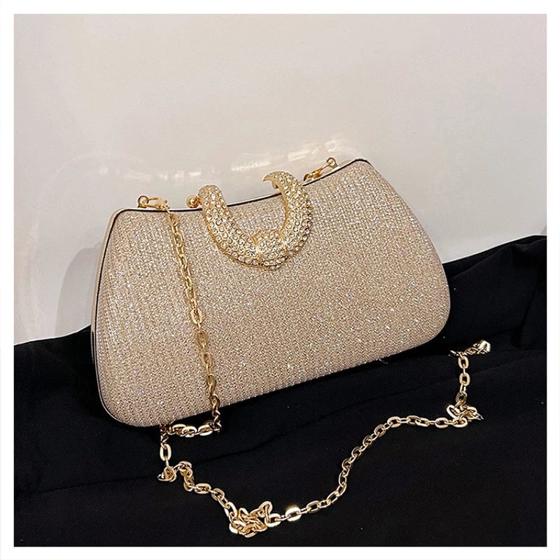Silver Gold Pink PVC Solid Color Square Evening Bags