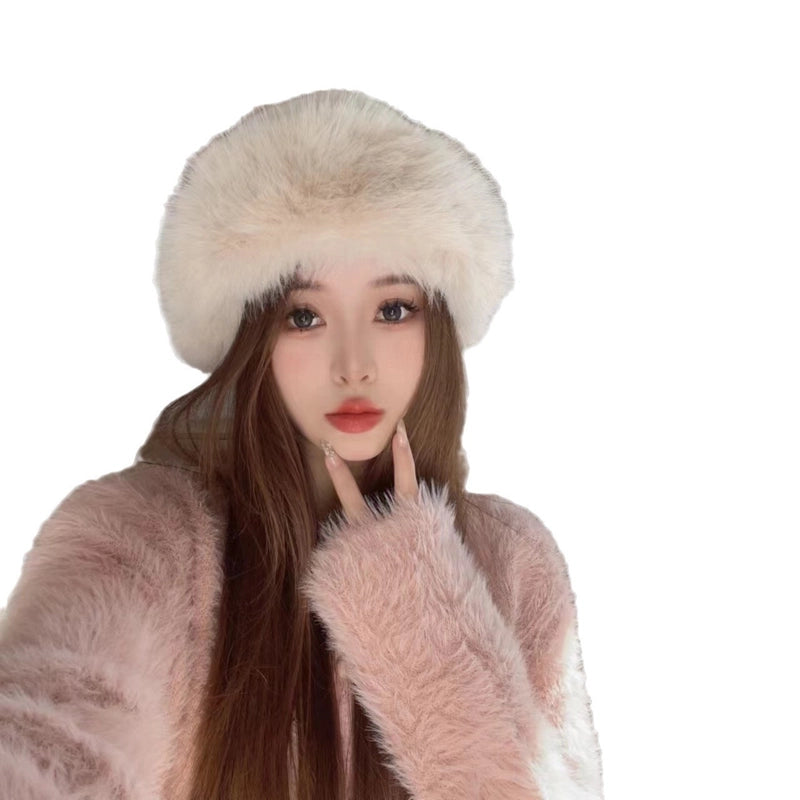 New Hat Winter New Thickened Warm Faux Fur Fashion Simple Fisherman Hat Faux Mink Women's Mongolian Hat