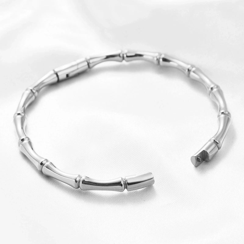 Minimalist Solid Color Titanium Steel Plating Gold Plated Bangle