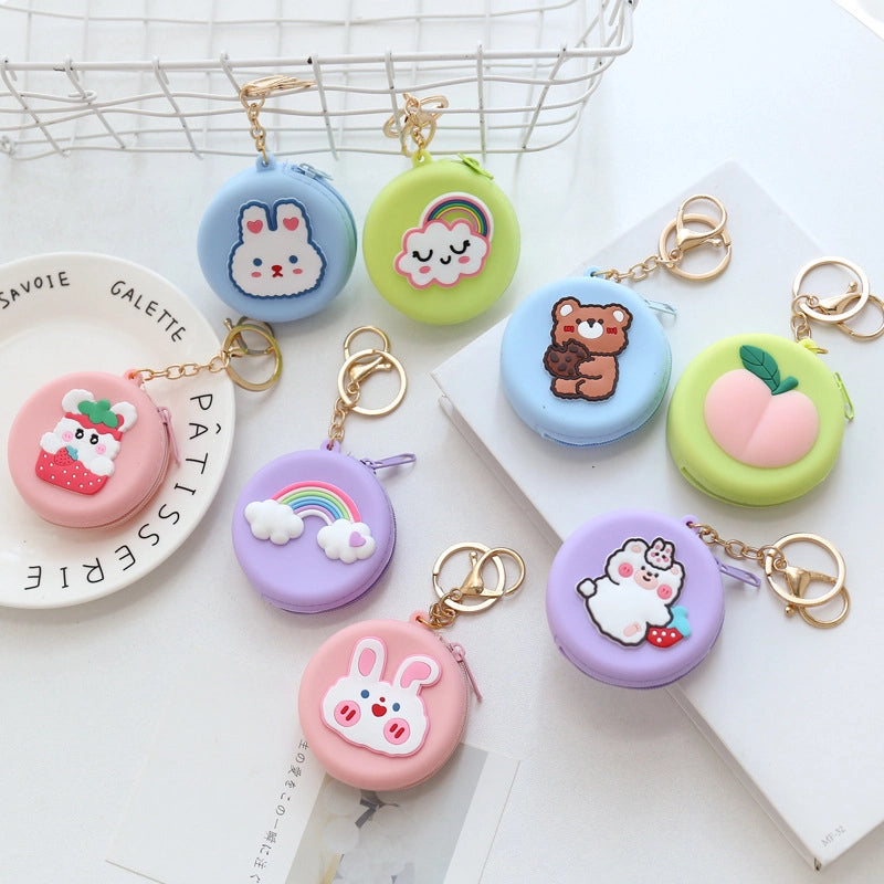 Unisex Animal Silica Gel Zipper Coin Purses