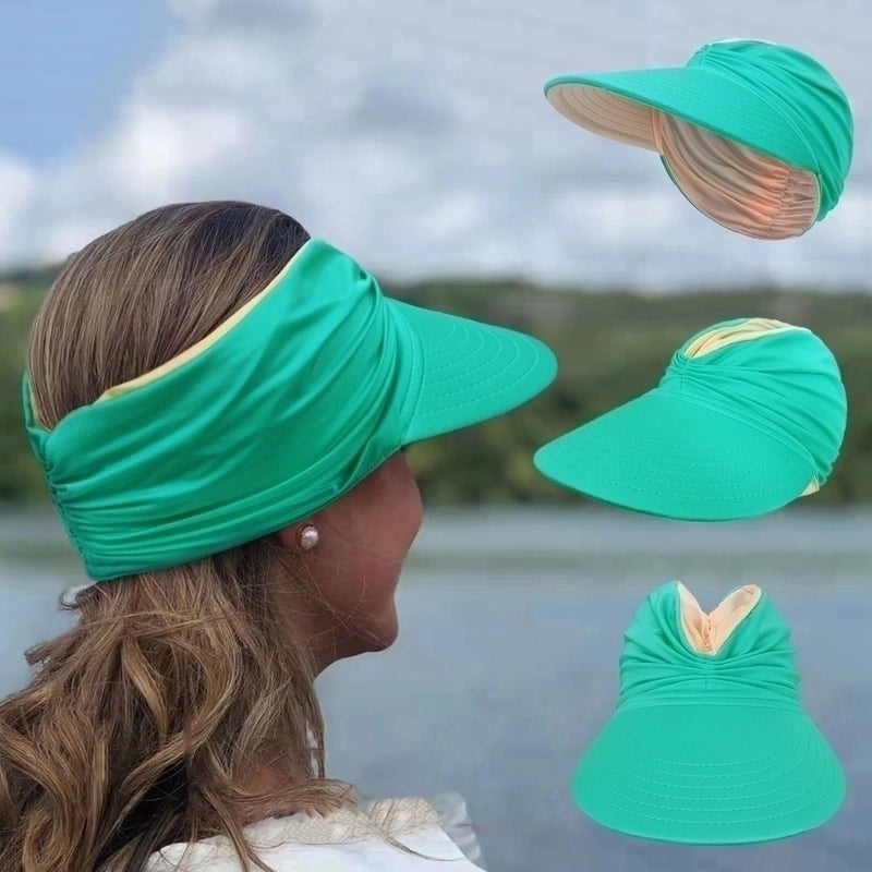 Women's Minimalist Color Block Flat Eaves Sun Hat