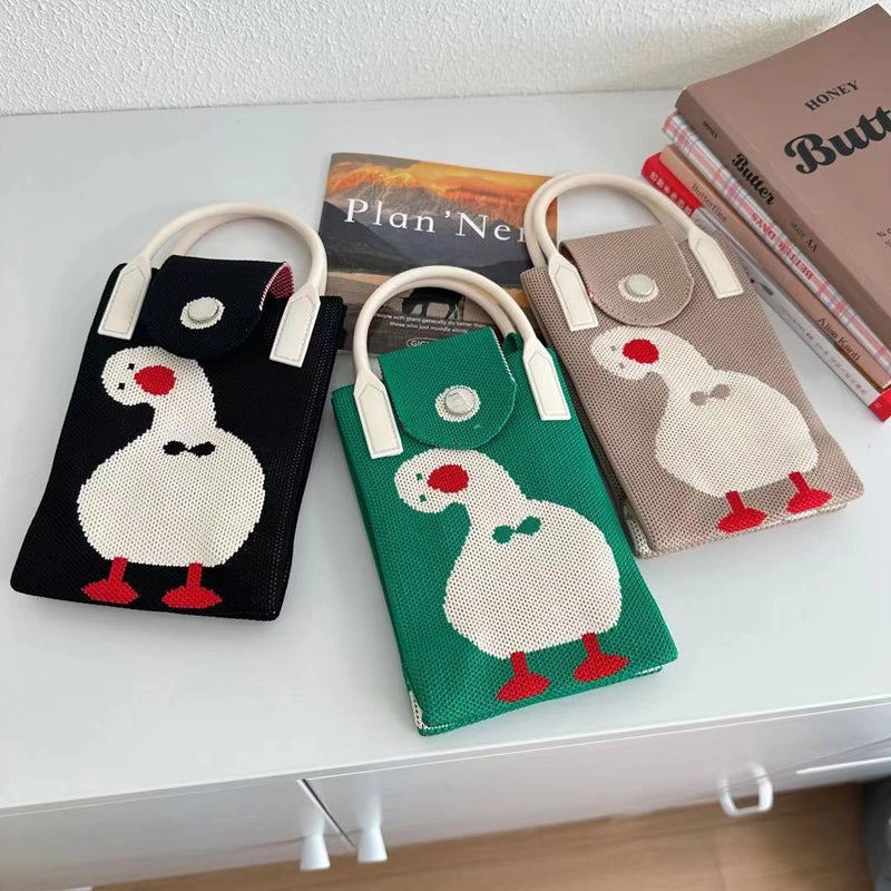 Women's Mini Polyester Animal Streetwear Magnetic Buckle Handbag