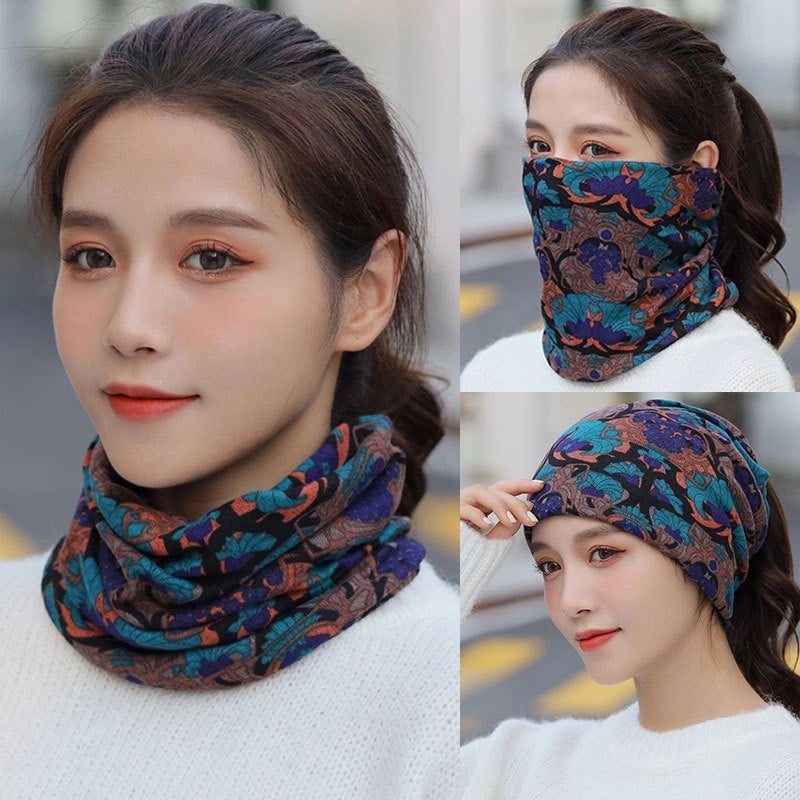 Unisex Casual Star Flower Polyester Scarf